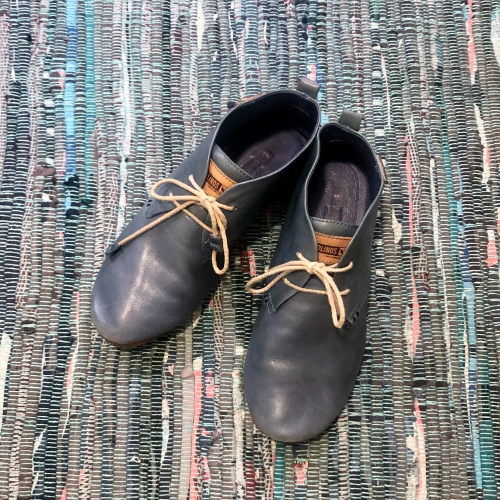 Pikolinos ankle booties, blue, size 6